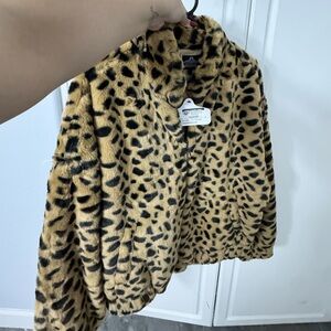 Angie faux fur zip up jacket